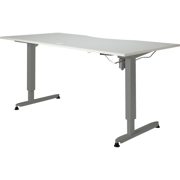 Höj-/sänkbart skrivbord Stay Vit/Alu 180x90 cm