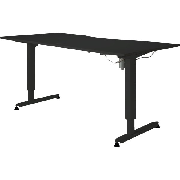 Höj-/sänkbart skrivbord Stay Svart/Svart 180x90 cm