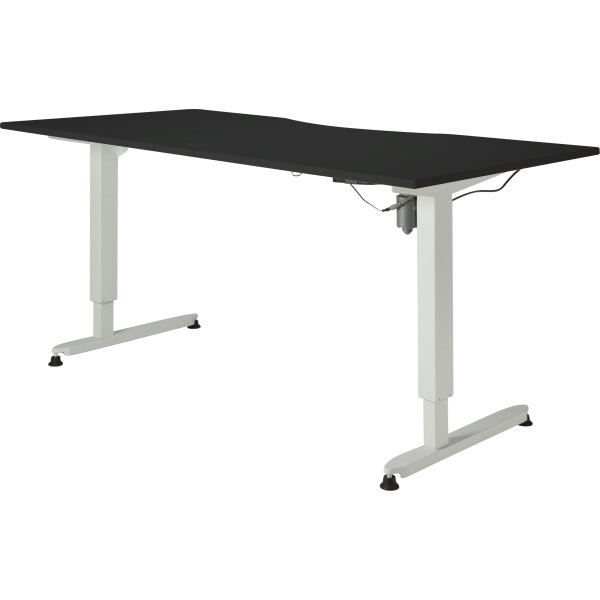 Höj-/sänkbart skrivbord Stay Svart/Vit 180x90 cm