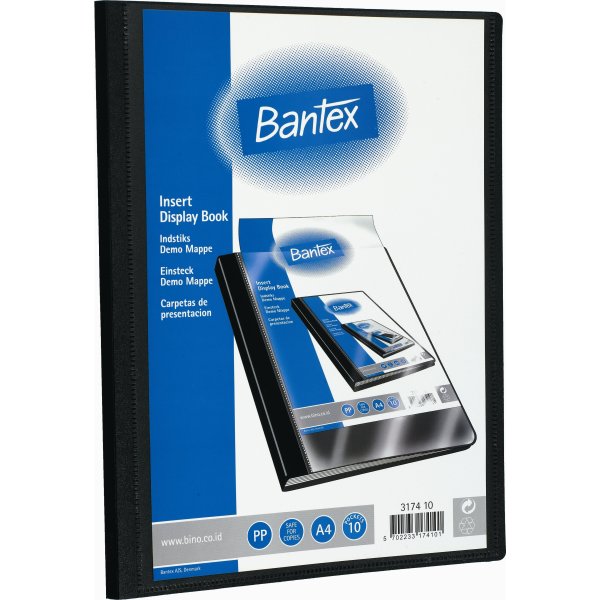 Bantex demomappe A4, 10 lommer, sort