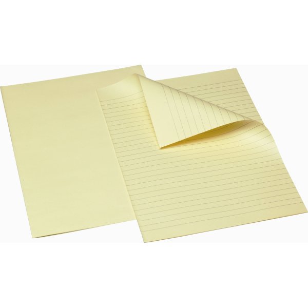 Bantex aktomslag, gult, linjerat, 250 st
