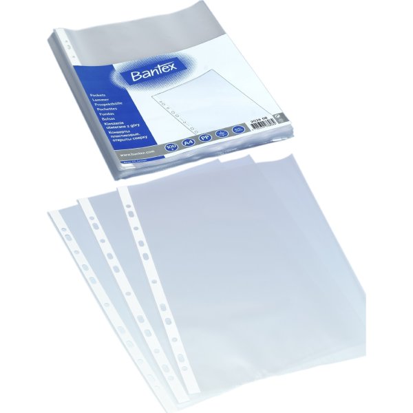 Bantex ficka A4, PP, 0,04 mm, topp, 100 st.