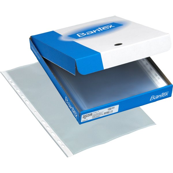 Bantex ficka A4, PP, 0,08 mm, 100 st öppning vid h