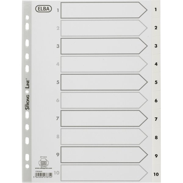 Elba Strong-Line register A4, 1-10, vit