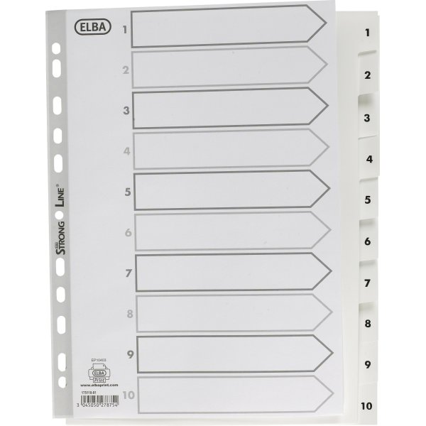 Elba Strong-Line register A4, 1-10, vit