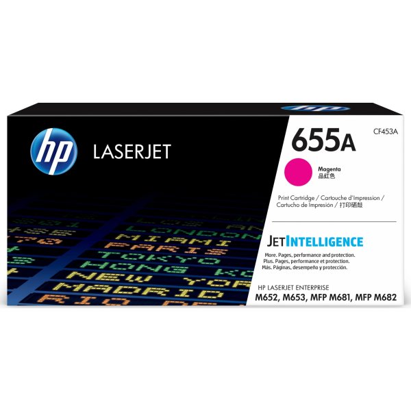 HP 655A/CF453A Lasertoner, röd, 10 500 s