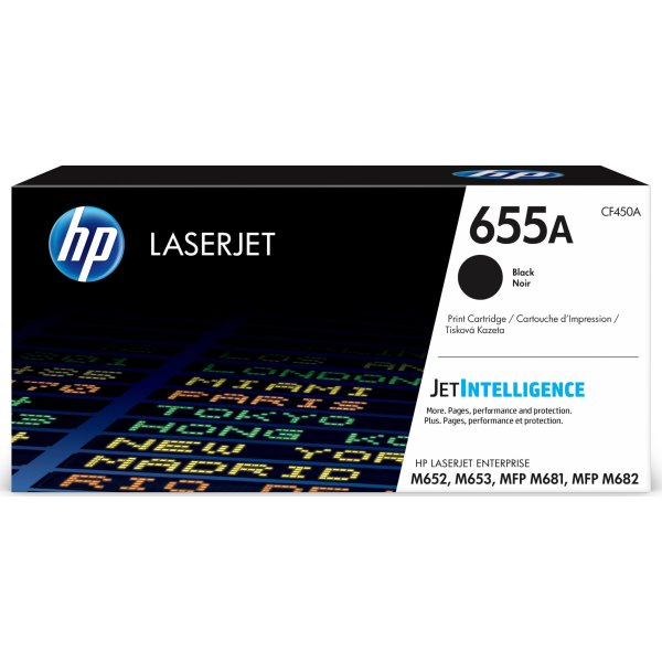 HP 655A/CF450A Lasertoner, svart, 12 500 s