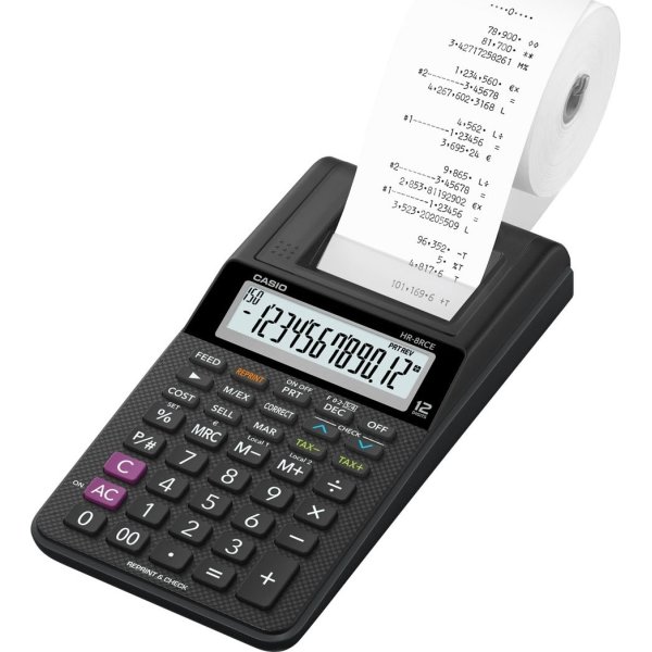 Casio HR-8RCE remsräknare, svart