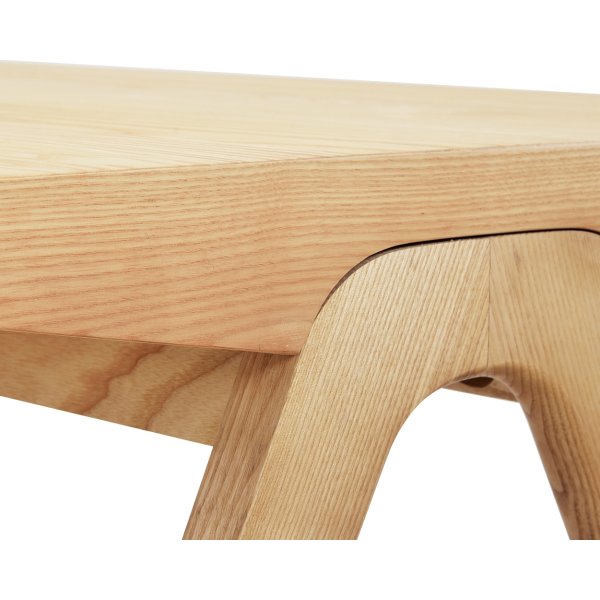 NOFU Mødebord, Massivt asketræ natur, 180x85 cm 