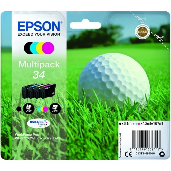 Bläckpatron Epson 34 Flerpack 4 färger