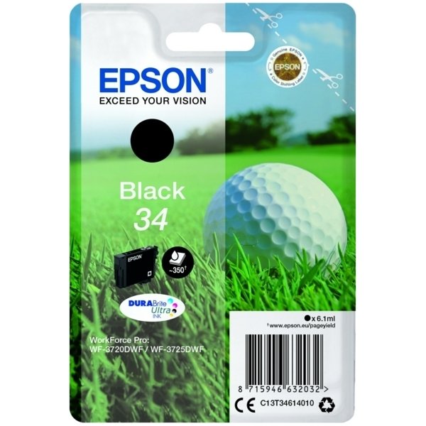 Bläckpatron Epson 34 Svart 350 sidor
