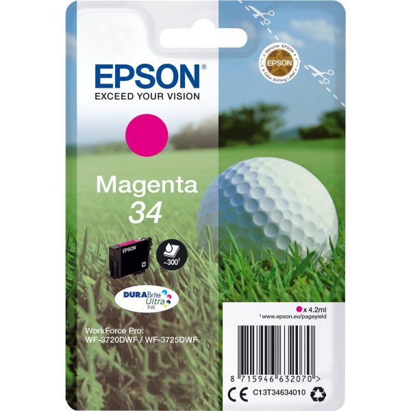 Bläckpatron Epson 34 Röd 300 sidor