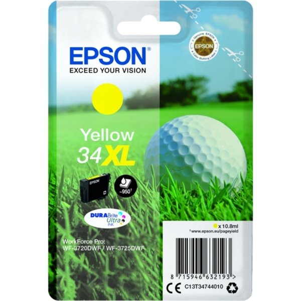 Bläckpatron Epson 34XL Gul 950 sidor