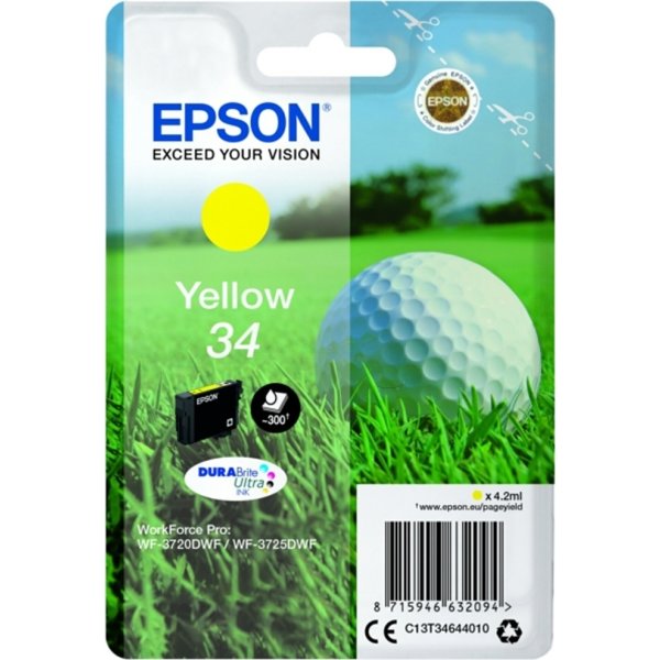 Epson 34 bläckpatron, gul, 300 s