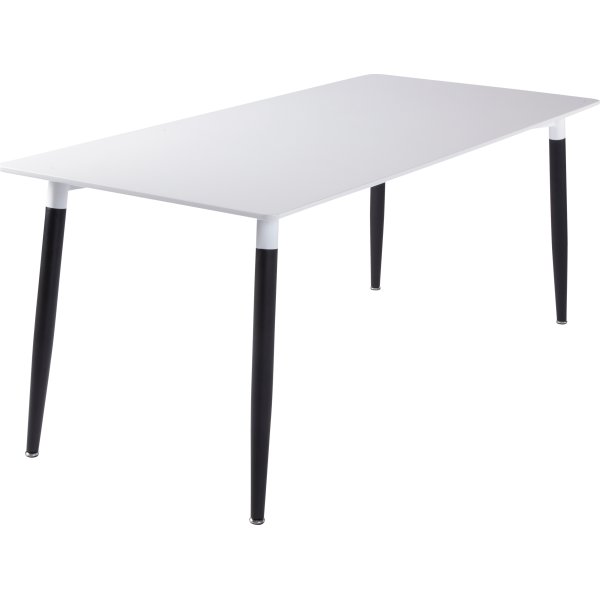 Konferensbord Room 180x80 cm Vit/Svart metall