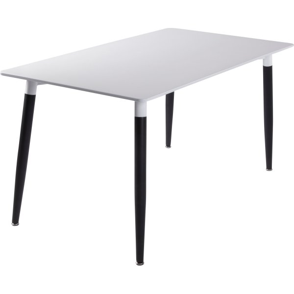 Konferensbord Room 140x80 cm Vit/Svart metall