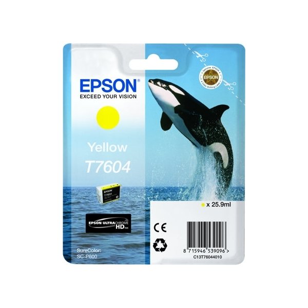 Epson T76044010 blækpatron 26ml, gul