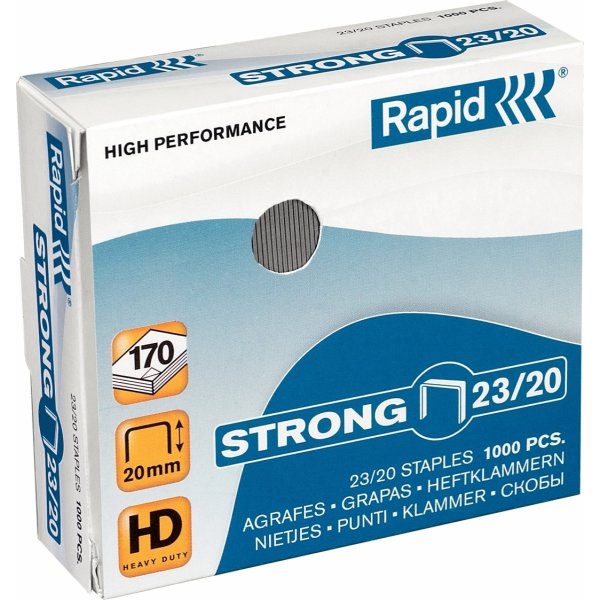 Häftklammer Rapid Strong 23/20, 1000 st