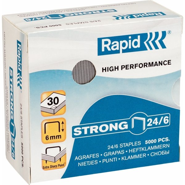 Häftklammer Rapid Strong 24/6, 5000 st