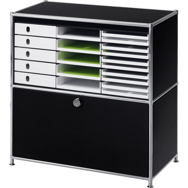 Styroval Pro förvaringsbox med 10 lådor, öppna