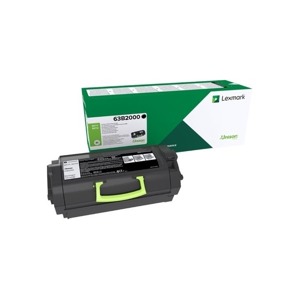 Tonerkassett Lexmark 63B2000 Svart 11 000 sidor
