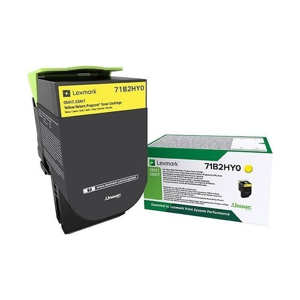 Lasertoner Lexmark 71B2HY0 Gul 3500 sidor