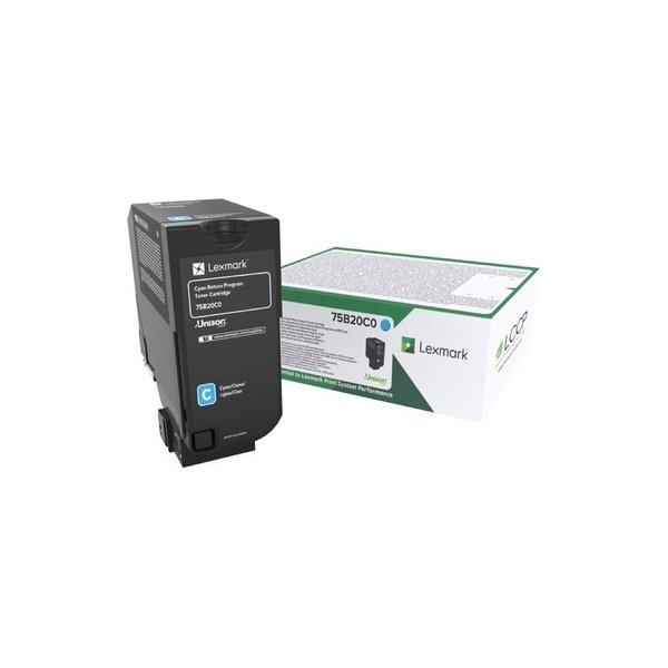 Tonerkassett Lexmark 75B20C0 Cyan 10 000 sidor