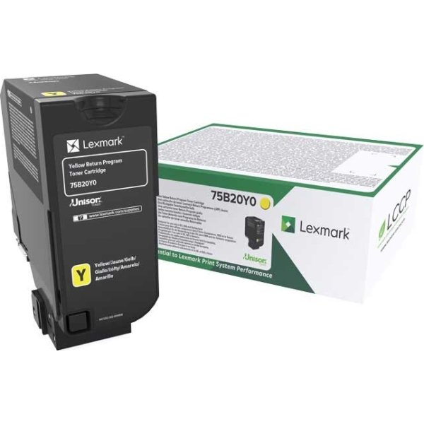 Lasertoner Lexmark 75B20Y0 Gul 10 000 sidor