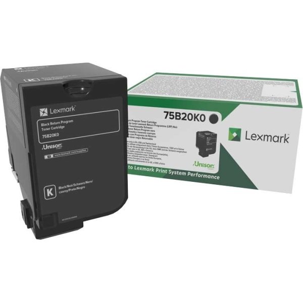 Tonerkassett Lexmark 75B20K0 Svart 13 000 sidor
