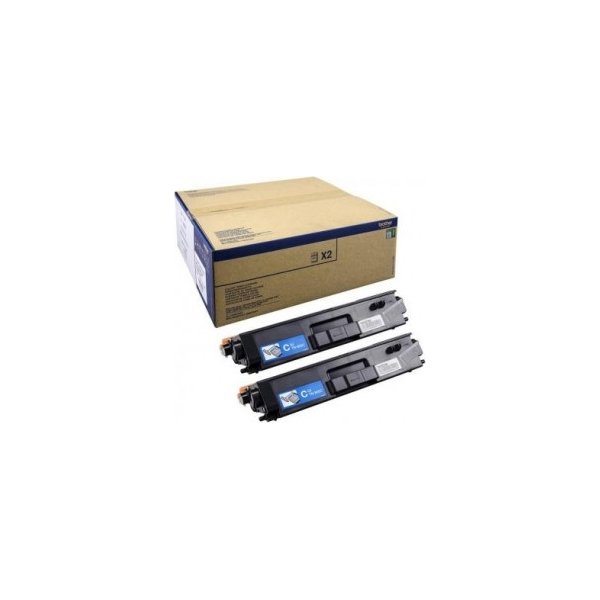 Lasertoner Brother TN900C Cyan 6000 sidor 2-pack