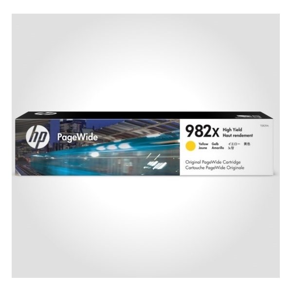 HP 982X XL PageWide blækpatron, gul,16.000s