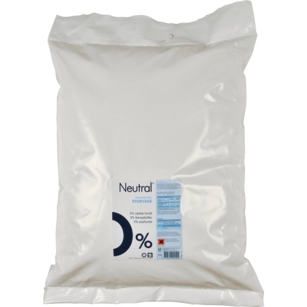 Neutral Storvask vaskepulver, hvid og kulørt, 9 kg