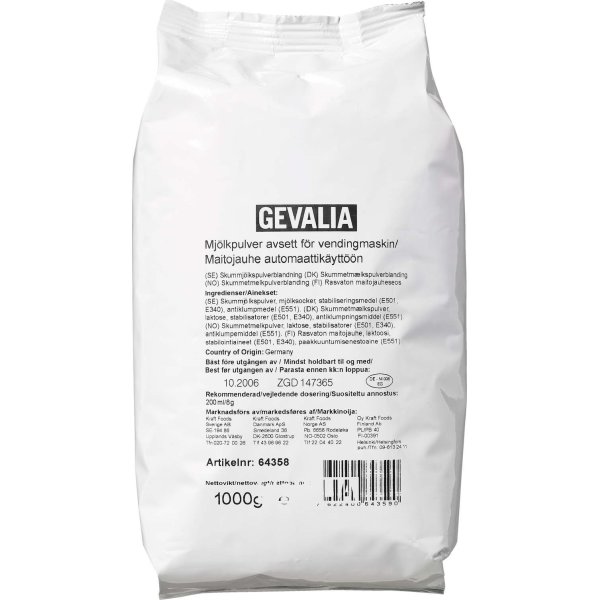 Gevalia Automat Topping, mjölkpulver, 1000g