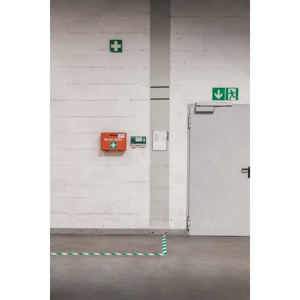 Varningstejp Duraline Strong 30 meter Grön/Vit