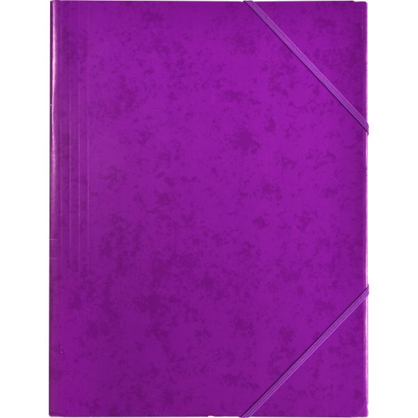 Budget elastikmappe, karton, lilla