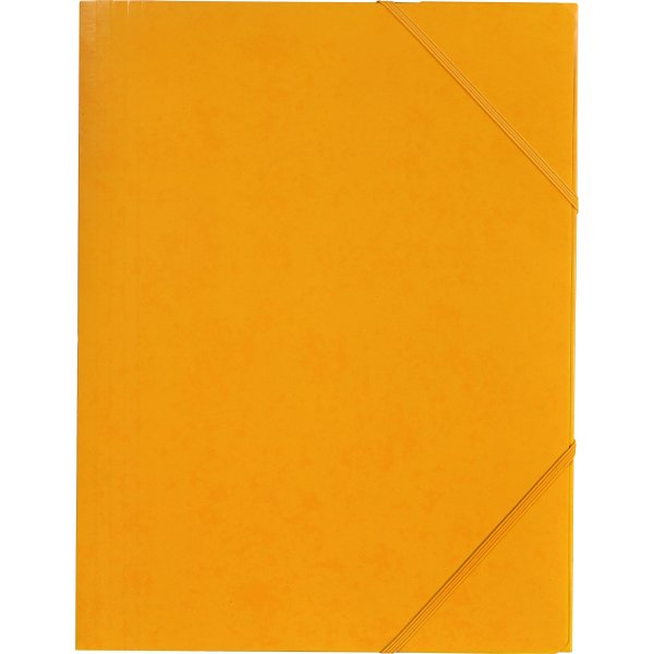 Budget elastikmappe, karton, gul