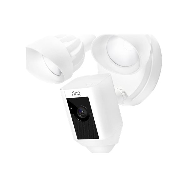 Ring HD overvågningskamera m. sirene/lamper, hvid