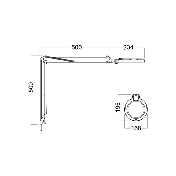 Luplampa Luxo LFM LED Vit
