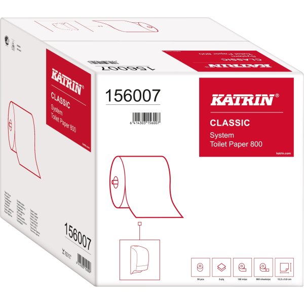 Katrin Classic toalettpapper för systemdispenser