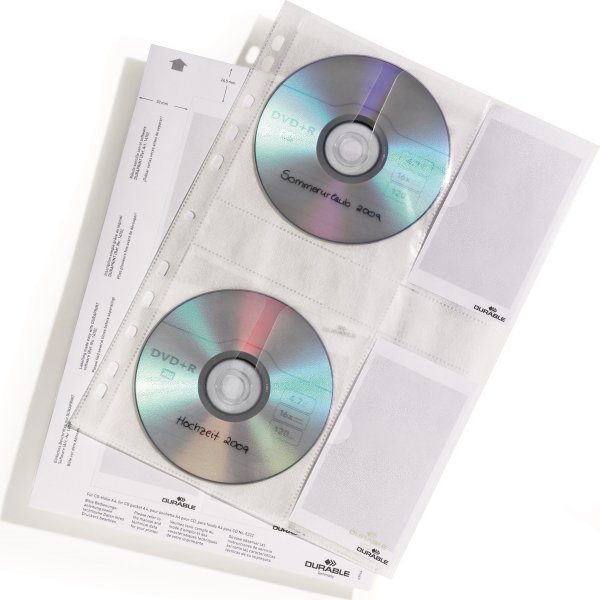 Durable A4 CD-ficka, 5 st.