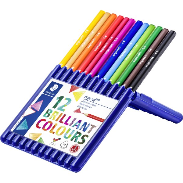 Staedtler Ergosoft farveblyanter, 12 farver