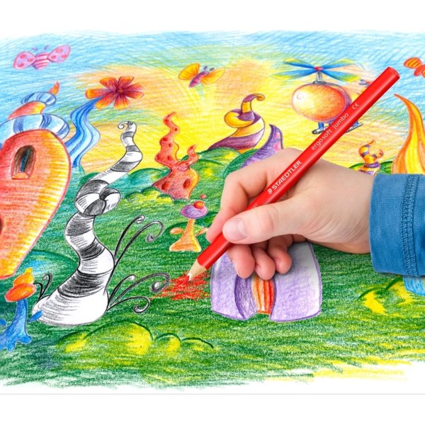 Staedtler Ergosoft Jumbo 158 Farveblyanter, 6 stk.