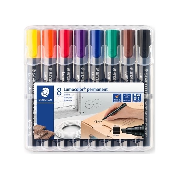 Staedtler Lumocolor 350 Märkpennor, snedskurna, pe