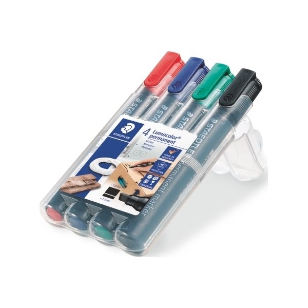 Staedtler Lumocolor 350 märkpenna, snedskuren, per