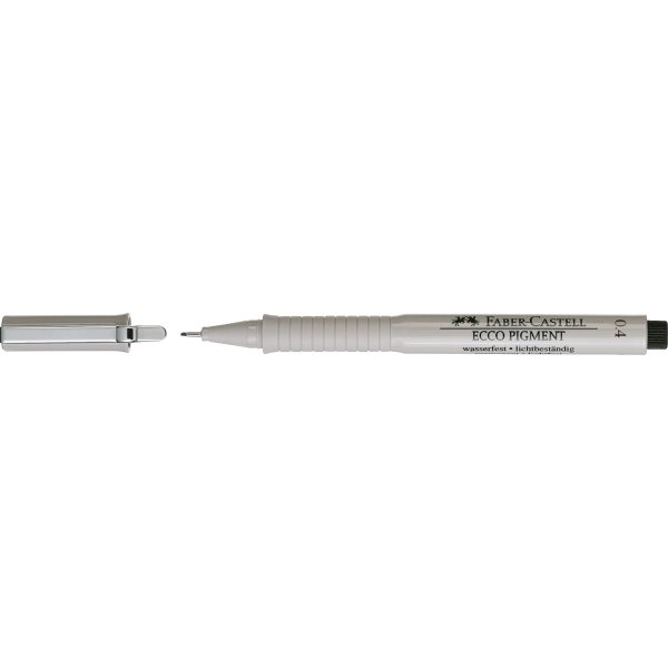 Faber-Castell Ecco Pigment Finepen, 0,4 mm, svart