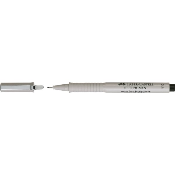 Faber-Castell Ecco Pigment Finepen, 0,6 mm, svart