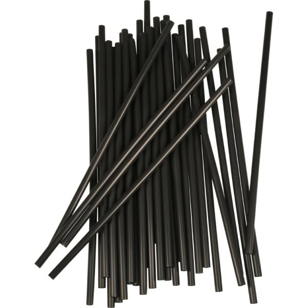 Sugerør, sort, 25 cm