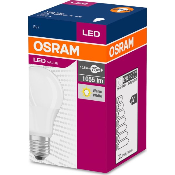 Osram Value LED Standardlampa E27, 6 W = 40 W