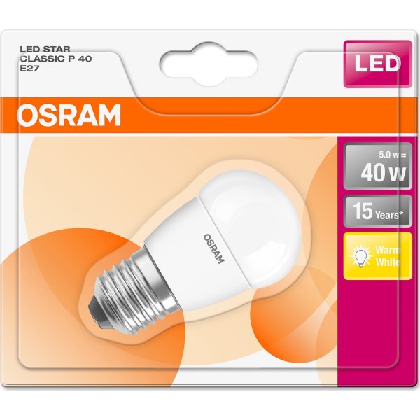 Osram LED Kronljus E27, 6 W = 40 W