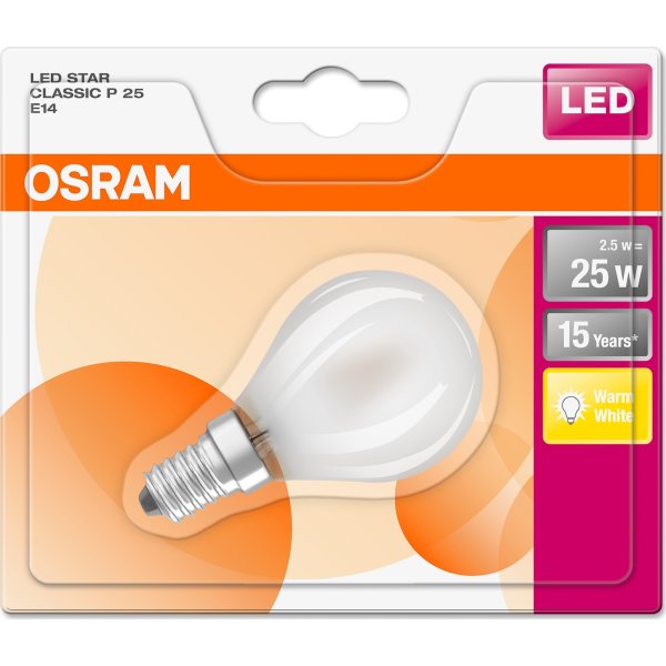 Osram Retro LED Kronljus, matt, E14, 3 W = 25 W